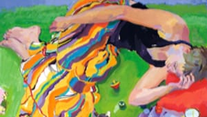 'Becker's 'Girl Who Fell to Earth' (gouache): Color and clutter.