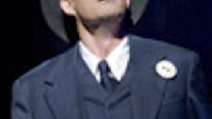 Finley as Oppenheimer: A scientist who loved John Donne. (Photo: Ken Howard.)