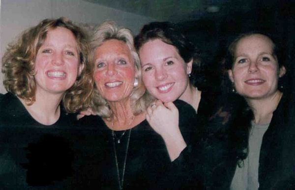 Sally Friedman (second from left) and her daughters: The lady doth protest too much?