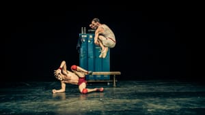 An instantaneous draw: Nicolás Poggi and Luciano Rosso in ‘Un Poyo Rojo.’ (Photo by Ishka Michocka.)