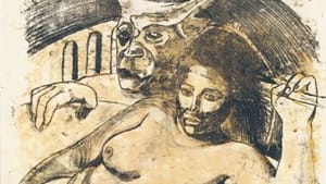 Paul Gauguin, "Tahitian Woman with Evil Spirit," c. 1900.