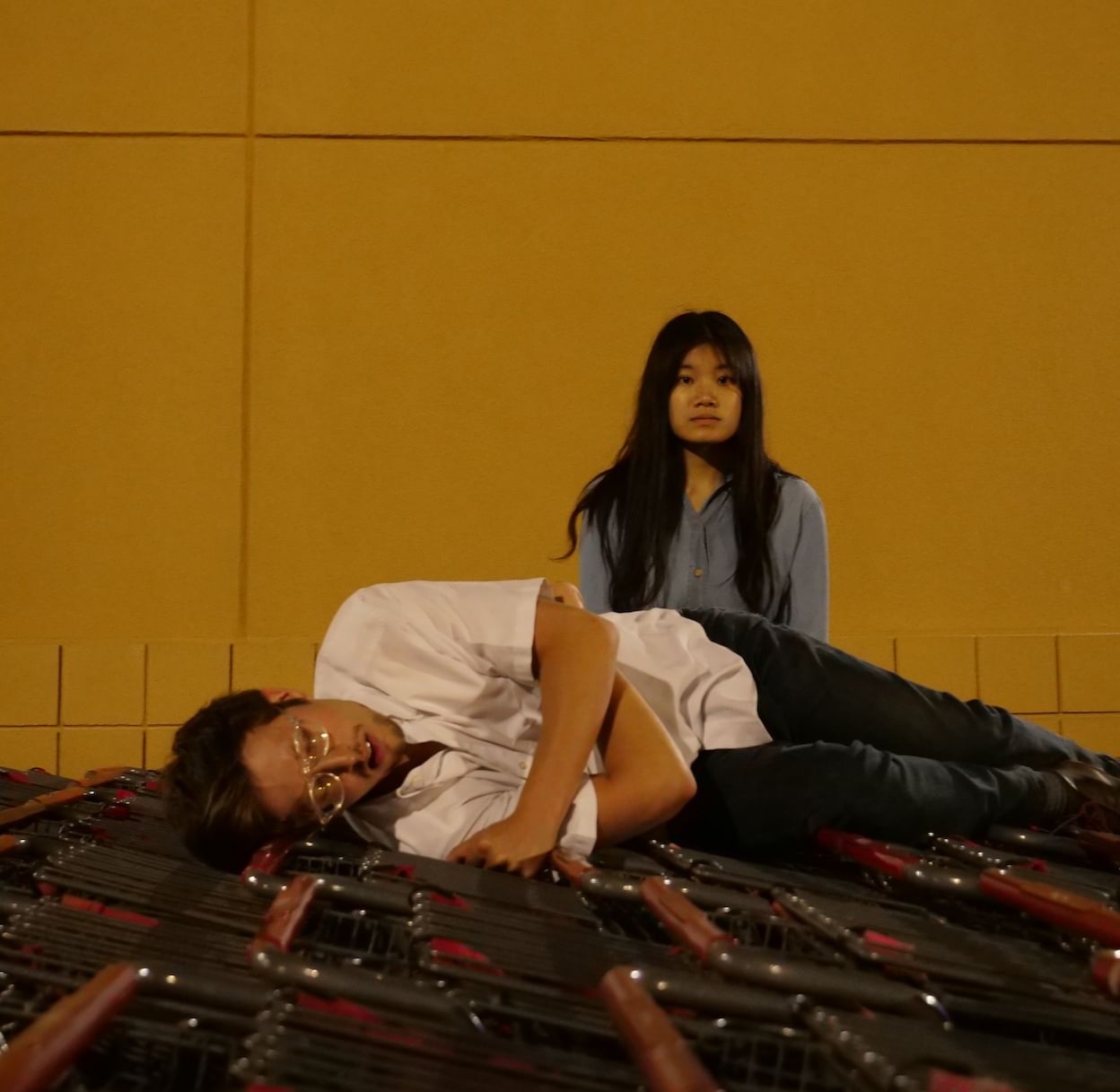 Chiu and Rosenthal help audiences get lost in the supermarket. (Photo by Paul Kruse.)