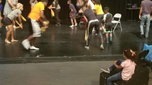 Aliyah Isis watches her fellow cast members at a recent rehearsal. (Photo by Cara Blouin.)