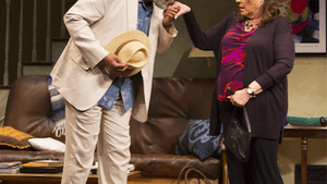 Baptiste (Raphael Nash Thompson) woos Ruth (Caroline Aaron). (Photo by T. Charles Erickson)