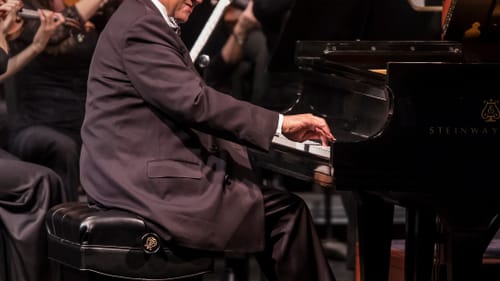 André Watts: "Wonderfully exuberant" at 72. (Photo by David Bazemore.)