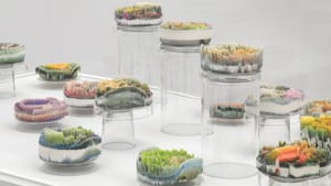 Suzanne Anker's 'Remote Sensing: Micro-Landscapes' (2013–17) began as living material. (Photo courtesy of the artist.)