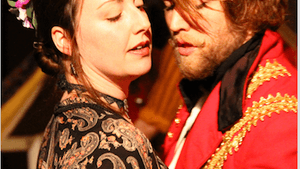 Colleen Corcoran and Andrew Carroll as Anna and Vronsky. (Photo by Dave Sarrafian)
