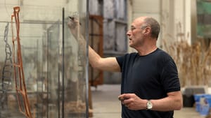 Anselm Kiefer at work, 2015. (Photo by George Poncet.)