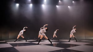 Dancers, L to R: Francesca Forcella, Caili Quan, Andrea Yorita, Megan Dickinson, Chloe Felesina in Caetano Soto's "Schachmatt." (Photo by Alexander Iziliaev)
