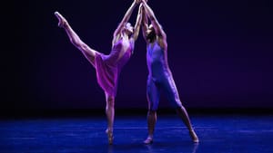 Francesca Forcella and Gary W. Jeter II in Darrell Grand Moultrie's 'Vivir,' a mediation on the choreographer's childhood in Spanish Harlem. (Photo by Bill Hebert.)