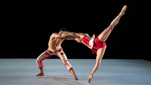 A dance with two worlds: Richard Villaverde and Skyler Lubin in Katarzyna Skarpetowska’s ‘Off the Canvas.’ (Photo by Vikki Sloviter.)
