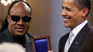 President Obama presenting Stevie Wonder with the Gershwin Award in 2009.