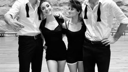 L to R: "Eric," "Alex," "Eve," and "Tristan." But also, Eric, Alex, Eve, and Tristan. (Photo via barcodecircuscompany.com.)