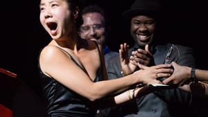 Bi Jean Ngo, in with the Barrymores' in-crowd after winning the 2016 F. Otto Haas Award for an Emerging Artist. (Photo via theatrephiladelphia.org.)