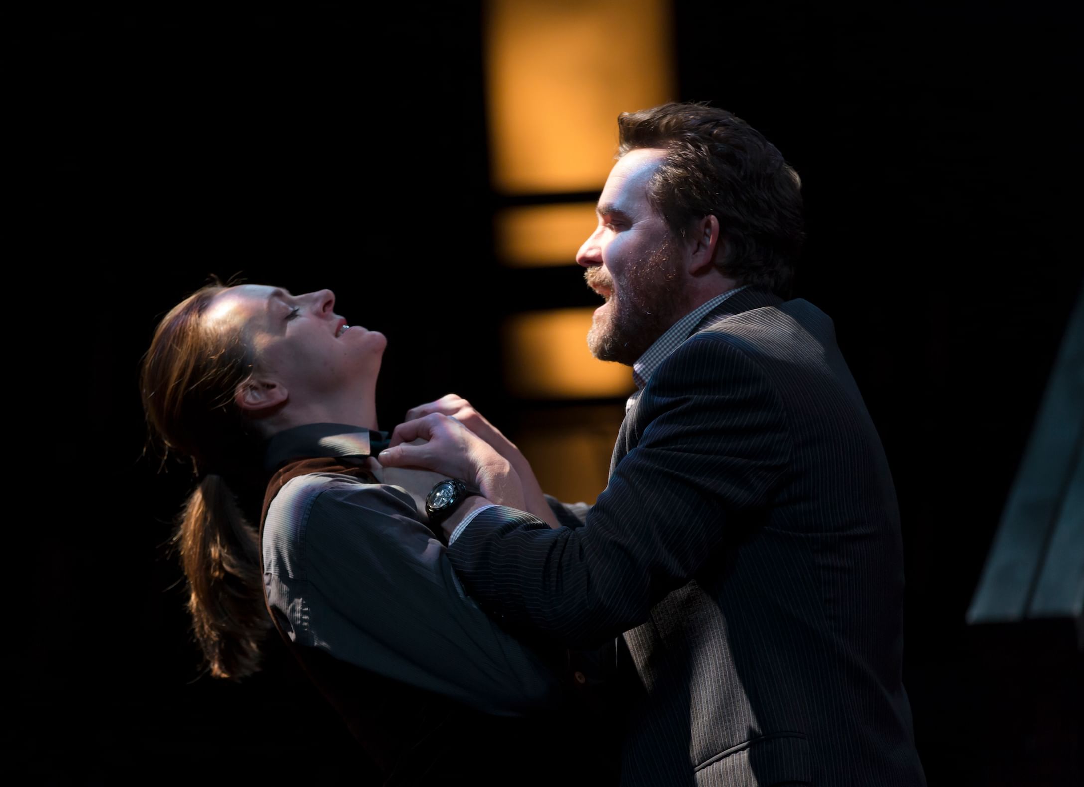 Andrus Nichols and Eric Tucker in 'Saint Joan.' (Photo by T. Charles Erickson)