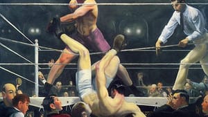 The art of violence. (George Bellows, 'Dempsey and Firpo,' 1924, Whitney Museum)