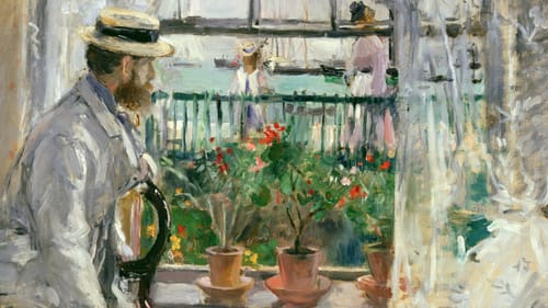 Berthe Morisot, 'In England (Eugène Manet on the Isle of Wight)' (1875). Oil on canvas. Musée Marmottan Monet, Denis and Annie Rouart Foundation. (Photo by Erich Lessing/Art Resource, NY.)