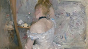 Berthe Morisot, 'Woman at Her Toilette' (1875–1880). Oil on canvas. The Art Institute of Chicago, Inv. no. 1924.127. (Photo courtesy of the Art Institute of Chicago/Art Resource, NY.)