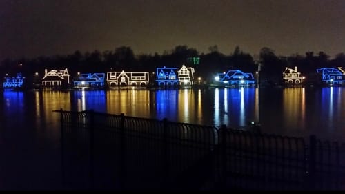 An iconic piece of Philadelphia: Boathouse Row at night. (Photo courtesy of the Department of Parks and Recreation.)