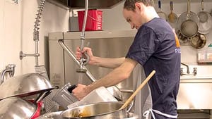 Brian Feldman could be washing dishes at your house. Image courtesy of FringeArts.com.