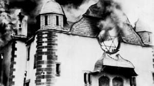 The synagogue of Siegen, Germany, burning during Kristallnacht