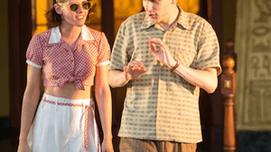 Kristen Stewart and Jesse Eisenberg talk the talk, but does Woody Allen walk the walk? (Photo courtesy of Lionsgate Films)