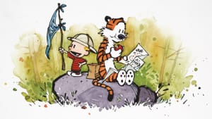 A boy and his tiger. (Image © Bill Watterson)