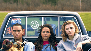 L to R: Goodluck, Lane, and Moretz as teenagers determined to resist the future their parents and others imagine for them. (Photo via imdb.com.)