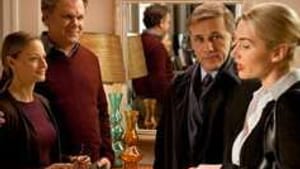 Foster, Reilly, Waltz, Winslet in 'Carnage': The thin skin of social propriety.