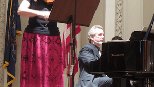 The Casimir Trio's Nancy Bean and Marcantonio Barone play at the German Society. (Photo by Claus Petersen)