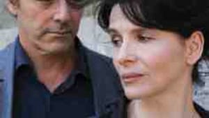 Shimell (left), Binoche: Let's pretend we're married.