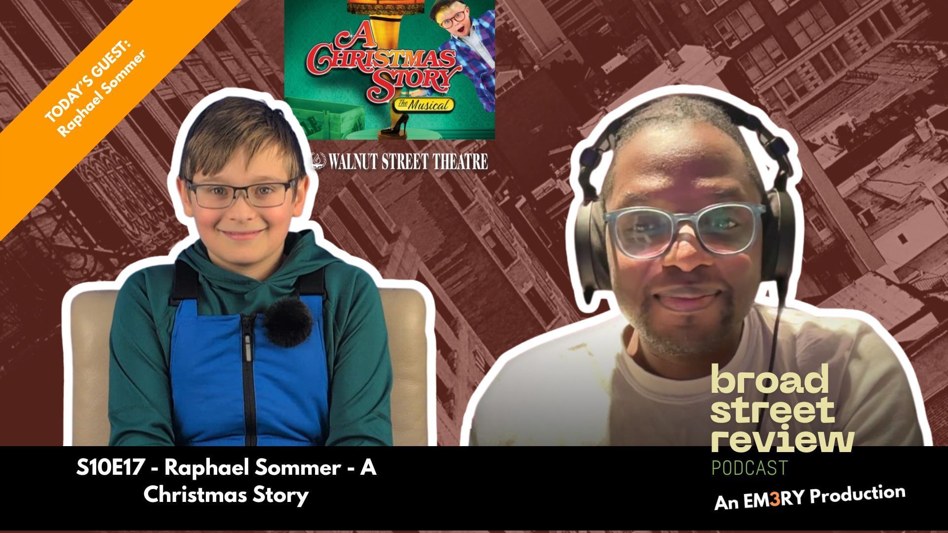 Collage of Sommer and Darnelle with mics, with a cityscape behind them and the Walnut's show logo above.