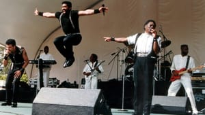 When the lyrics fly as well as the music: The Commodores onstage. (Photo by Carl Lender, via Wikimedia Commons.)