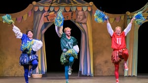 In color-coordinated tights, bloomers, Chuck Taylors & football jerseys, the grinning actors wave pompoms like cheerleaders