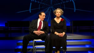 Senator McCarthy and Margaret Chase Smith, the woman who rebuked him first: Lee Sellars and Harriet Harris in George Street’s ‘Conscience.’ (Photo by T. Charles Erickson.)