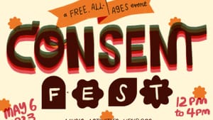 A flyer with ConsentFest in decorative font