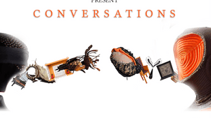 The 'Conversations' gallery catalog cover. (Image courtesy of Legend Galleries)