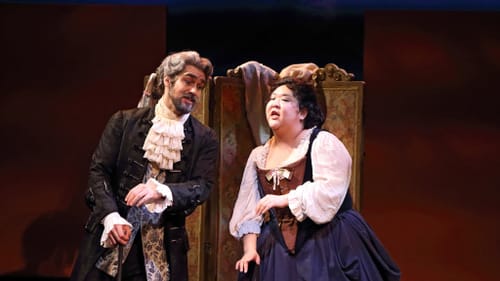 Top vocal honors: Mezzo Alice Chung, with bass Brent Michael Smith. (Photo by Don Valentino.)