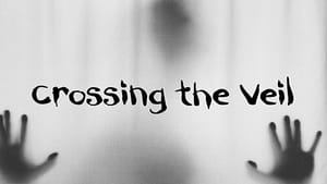 The title 'Crossing the Veil' over a b&w image of a silhouetted figure, their hands pressing against a white veil or curtain