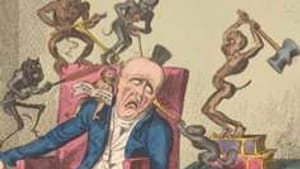 Cruikshank's 'The Head Ache' (1819): Visual shorthand.