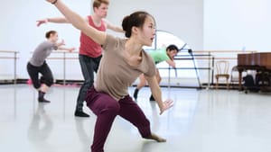 Yin Yue, Daniel Mayo, Chloe Felesina, and Edgar Anido rehearse. Photo by Bill Hebert.