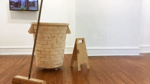 Richness and dignity in janitorial work: pieces in wood by Lucia Garzón. (Photo courtesy of DVAA.)