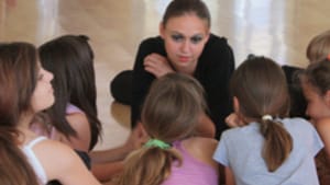 Davis with her students: If you could change one thing....