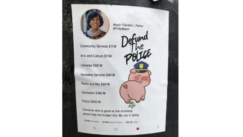 Defund the police slide