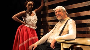 Mbali Bloom's Abbie and Robin Smith's Cabot give the play a new twist. (Photo by Pat Bromilow-Downing.)