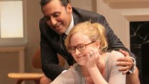 Mandvi (left) with Heidi Ambruster: Cracking the Upper East Side.
