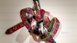 Kevin Cole's "Conversations on Monument Avenue," 1995, mixed media on wood. (Photo by A.D. Amorosi.)