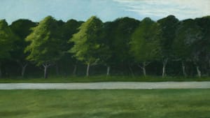 Jalbert's inspiration: Edward Hopper's "Road and Trees." (Photo courtesy of the Philadelphia Museum of Art.)