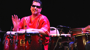 Pablo Batista's rhythms tell a centuries-long story. (Photo by Bruce Turner)
