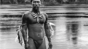 Karamakate (Nilbio Torres) stands in the Amazon River. (Photo by Andres Córdoba/Courtesy of Oscilloscope Laboratories)